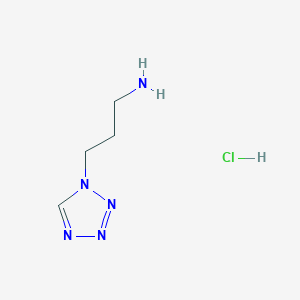 molecular formula C4H10ClN5 B1487288 3-(1H-1,2,3,4-Tetraazol-1-yl)propylamine hydrochloride CAS No. 2193061-30-0
