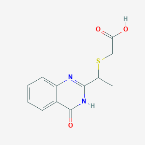 2-((1-(4-Oxo-3,4-dihydroquinazolin-2-yl)ethyl)thio)acetic acid