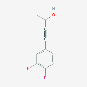 molecular formula C10H8F2O B14872897 4-(3,4-Difluorophenyl)but-3-yn-2-ol 