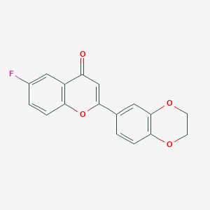 molecular formula C17H11FO4 B14872916 2-(2,3-dihydro-1,4-benzodioxin-6-yl)-6-fluoro-4H-chromen-4-one 