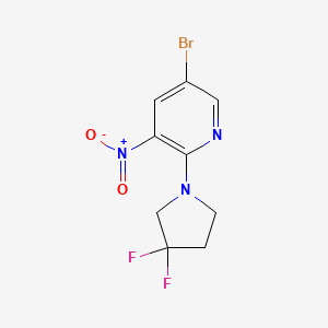 molecular formula C9H8BrF2N3O2 B1487294 5-Bromo-2-(3,3-difluoropyrrolidin-1-yl)-3-nitropyridine CAS No. 2021497-01-6