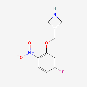 molecular formula C10H11FN2O3 B1487295 3-(5-Fluoro-2-nitrophenoxymethyl)-azetidine CAS No. 1874075-27-0