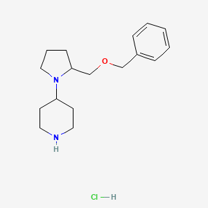 4-(2-((Benzyloxy)methyl)pyrrolidin-1-yl)piperidine hydrochloride