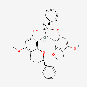 (1R,5S,13R)-9,19-dimethoxy-18-methyl-5,13-diphenyl-4,12,14-trioxapentacyclo[11.7.1.02,11.03,8.015,20]henicosa-2,8,10,15(20),16,18-hexaen-17-ol