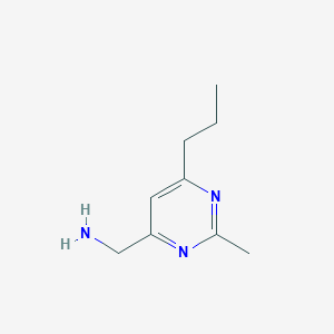 molecular formula C9H15N3 B14872975 (2-Methyl-6-propylpyrimidin-4-yl)methanamine 