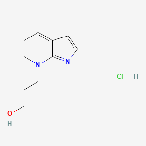 molecular formula C10H13ClN2O B14873006 3-(7H-pyrrolo[2,3-b]pyridin-7-yl)propan-1-ol hydrochloride 