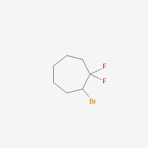 molecular formula C7H11BrF2 B14873023 2-Bromo-1,1-difluorocycloheptane 