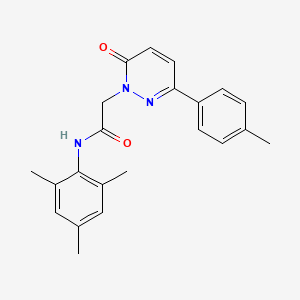 molecular formula C22H23N3O2 B14873024 N-mesityl-2-(6-oxo-3-(p-tolyl)pyridazin-1(6H)-yl)acetamide 