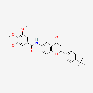 N-[2-(4-tert-butylphenyl)-4-oxo-4H-chromen-6-yl]-3,4,5-trimethoxybenzamide