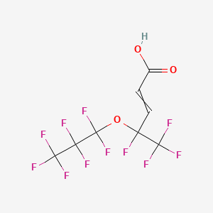 molecular formula C8H3F11O3 B14873043 4,5,5,5-Tetrafluoro-4-(1,1,2,2,3,3,3-heptafluoropropoxy)pent-2-enoic acid 