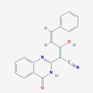 molecular formula C19H13N3O2 B14873049 (2E,4Z)-3-oxo-2-(4-oxo-3,4-dihydroquinazolin-2(1H)-ylidene)-5-phenylpent-4-enenitrile 