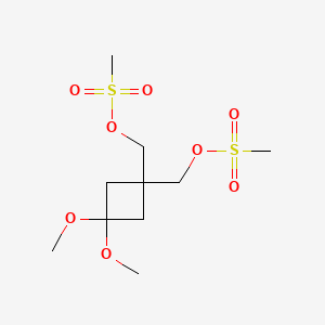 (3,3-Dimethoxycyclobutane-1,1-diyl)bis(methylene) dimethanesulfonate