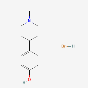 molecular formula C12H18BrNO B1487308 4-(1-Methylpiperidin-4-yl)phenol hydrobromide CAS No. 855626-98-1