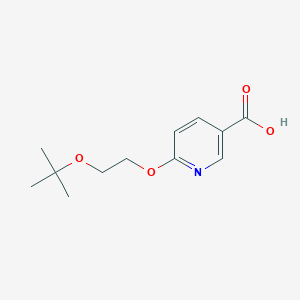 molecular formula C12H17NO4 B14873095 6-(2-(Tert-butoxy)ethoxy)nicotinic acid 