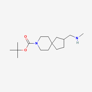 molecular formula C16H30N2O2 B14873107 Tert-butyl 2-((methylamino)methyl)-8-azaspiro[4.5]decane-8-carboxylate 