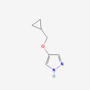 molecular formula C7H10N2O B1487311 4-环丙基甲氧基-1H-吡唑 CAS No. 2279124-44-4