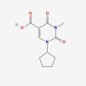 1-Cyclopentyl-3-methyl-2,4-dioxo-1,2,3,4-tetrahydropyrimidine-5-carboxylic acid