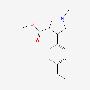 Methyl 4-(4-ethylphenyl)-1-methylpyrrolidine-3-carboxylate