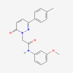 molecular formula C20H19N3O3 B14873122 N-(3-methoxyphenyl)-2-(6-oxo-3-(p-tolyl)pyridazin-1(6H)-yl)acetamide 