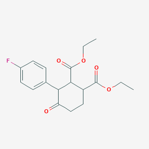 molecular formula C18H21FO5 B14873125 Diethyl 3-(4-fluorophenyl)-4-oxocyclohexane-1,2-dicarboxylate 