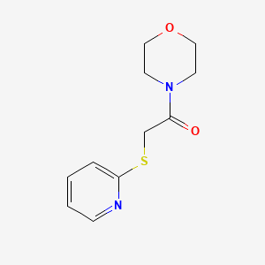 molecular formula C11H14N2O2S B14873136 1-Morpholino-2-(pyridin-2-ylthio)ethanone 