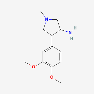 4-(3,4-Dimethoxyphenyl)-1-methylpyrrolidin-3-amine