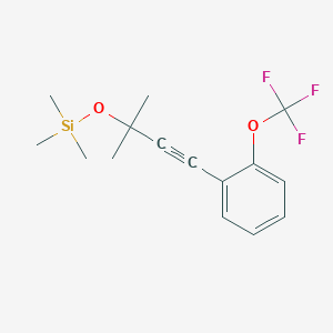 molecular formula C15H19F3O2Si B14873150 [1,1-Dimethyl-3-(2-trifluoromethoxy-phenyl)-prop-2-ynyloxy]-trimethyl-silane 