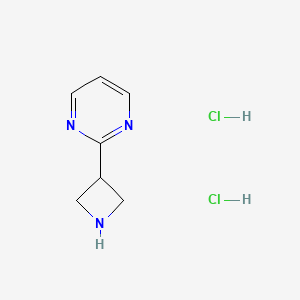 molecular formula C7H11Cl2N3 B1487318 2-(3-氮杂环丁基)嘧啶二盐酸盐 CAS No. 2206823-94-9