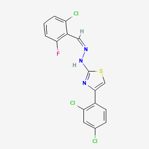 (Z)-2-(2-(2-chloro-6-fluorobenzylidene)hydrazinyl)-4-(2,4-dichlorophenyl)thiazole