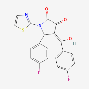 4-(4-fluorobenzoyl)-5-(4-fluorophenyl)-3-hydroxy-1-(thiazol-2-yl)-1H-pyrrol-2(5H)-one