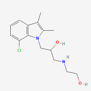 1-(7-chloro-2,3-dimethyl-1H-indol-1-yl)-3-((2-hydroxyethyl)amino)propan-2-ol