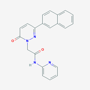 molecular formula C21H16N4O2 B14873196 2-(3-(naphthalen-2-yl)-6-oxopyridazin-1(6H)-yl)-N-(pyridin-2-yl)acetamide 