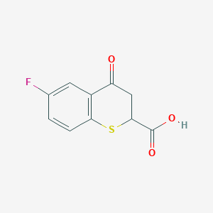 molecular formula C10H7FO3S B14873210 6-fluoro-4-oxo-3,4-dihydro-2H-1-benzothiopyran-2-carboxylic acid 