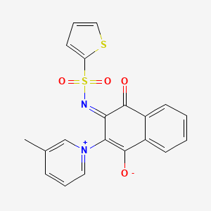 [3-(3-Methylpyridinium-1-yl)-1,4-dioxo-1,4-dihydronaphthalen-2-yl](thiophen-2-ylsulfonyl)azanide