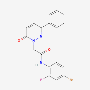 molecular formula C18H13BrFN3O2 B14873219 N-(4-bromo-2-fluorophenyl)-2-(6-oxo-3-phenylpyridazin-1(6H)-yl)acetamide 