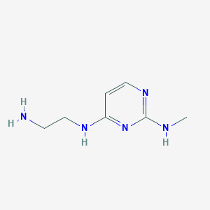 molecular formula C7H13N5 B14873253 N4-(2-aminoethyl)-N2-methylpyrimidine-2,4-diamine 