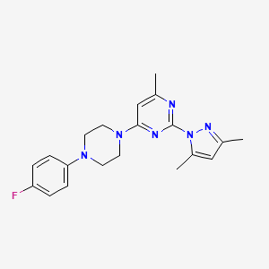 2-(3,5-dimethyl-1H-pyrazol-1-yl)-4-(4-(4-fluorophenyl)piperazin-1-yl)-6-methylpyrimidine