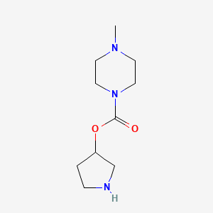 molecular formula C10H19N3O2 B14873274 Pyrrolidin-3-yl 4-methylpiperazine-1-carboxylate 