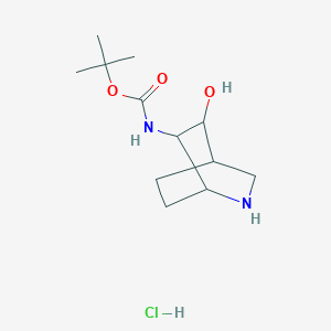 B1487328 tert-Butyl 5-hydroxy-2-azabicyclo[2.2.2]oct-6-ylcarbamate hydrochloride CAS No. 2197412-32-9