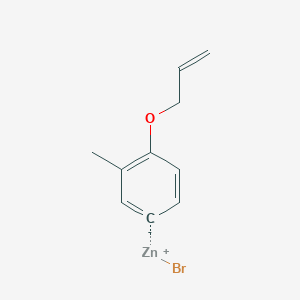 molecular formula C10H11BrOZn B14873315 4-Allyloxy-3-methylphenylZinc bromide 