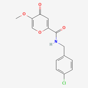 N-(4-chlorobenzyl)-5-methoxy-4-oxo-4H-pyran-2-carboxamide