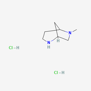 molecular formula C7H16Cl2N2 B1487333 6-甲基-2,6-二氮杂双环[3.2.1]辛烷二盐酸盐 CAS No. 2204053-85-8