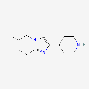 4-{6-methyl-5H,6H,7H,8H-imidazo[1,2-a]pyridin-2-yl}piperidine