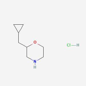 molecular formula C8H16ClNO B1487338 2-(环丙基甲基)吗啉盐酸盐 CAS No. 2208273-00-9