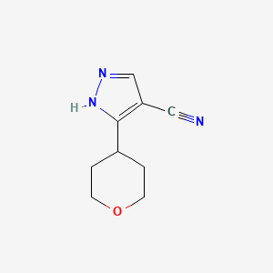 5-(tetrahydro-2H-pyran-4-yl)-1H-pyrazole-4-carbonitrile