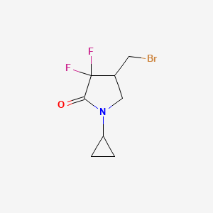 4-(Bromomethyl)-1-cyclopropyl-3,3-difluoropyrrolidin-2-one