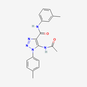 molecular formula C19H19N5O2 B14873399 5-acetamido-N-(m-tolyl)-1-(p-tolyl)-1H-1,2,3-triazole-4-carboxamide 