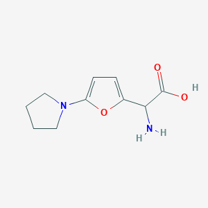 2-Amino-2-(5-(pyrrolidin-1-yl)furan-2-yl)acetic acid