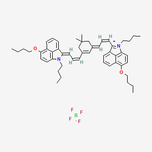 molecular formula C52H63BF4N2O2 B1487345 6-Butoxy-2-((1E,3E)-3-(3-((1E,3Z)-3-(6-butoxy-1-butylbenzo[cd]indol-2(1H)-ylidene)prop-1-en-1-yl)-5,5-dimethylcyclohex-2-en-1-ylidene)prop-1-en-1-yl)-1-butylbe CAS No. 2221950-84-9
