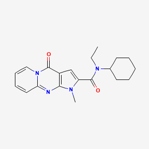 molecular formula C20H24N4O2 B14873453 N-cyclohexyl-N-ethyl-1-methyl-4-oxo-1,4-dihydropyrido[1,2-a]pyrrolo[2,3-d]pyrimidine-2-carboxamide 